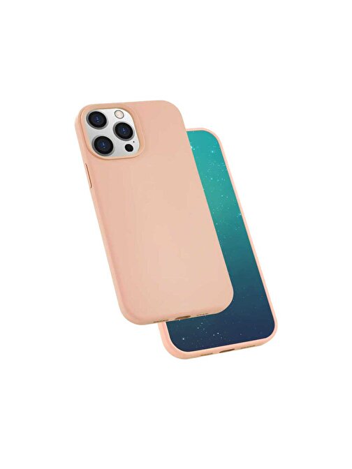 iPhone 13 Pro Uyumlu ZORE Silk Silikon-Pembe