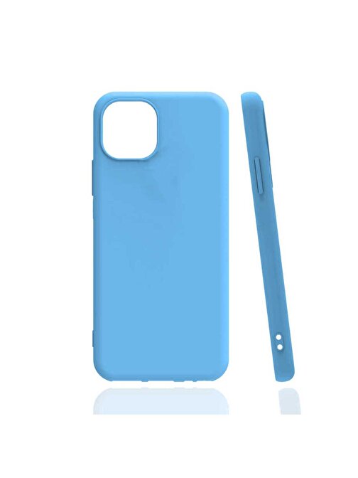 iPhone 13 Pro Max Uyumlu ZORE Biye Silikon-Mavi Açık
