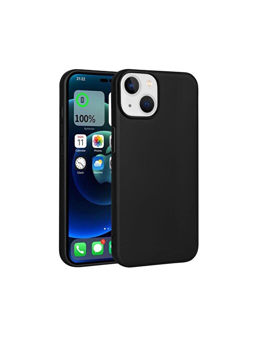 iPhone 15 Plus Uyumlu ZORE Premier Silikon Kılıf-Siyah