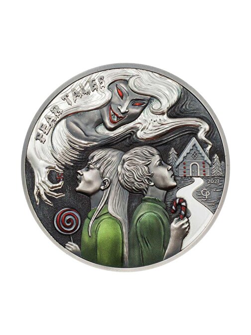 Hansel And Gretel Fear Tales 2021 2 Ons 62.20 Gram Gümüş Sikke Coin (999)