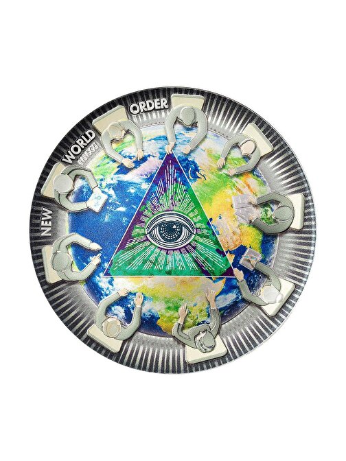 New World Order Great Conspiracie 2021 2 Ons 62.20 Gram Gümüş Sikke Coin (999)