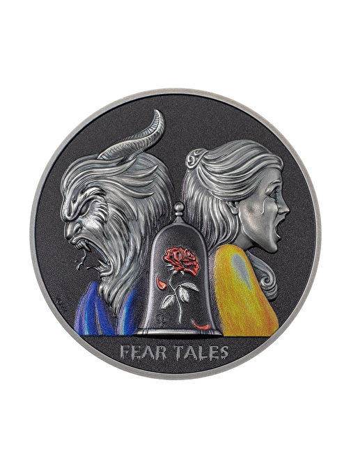 Beauty And The Beast Fear Tales 2022 2 Ons 62.20 Gram Gümüş Sikke Coin (999)