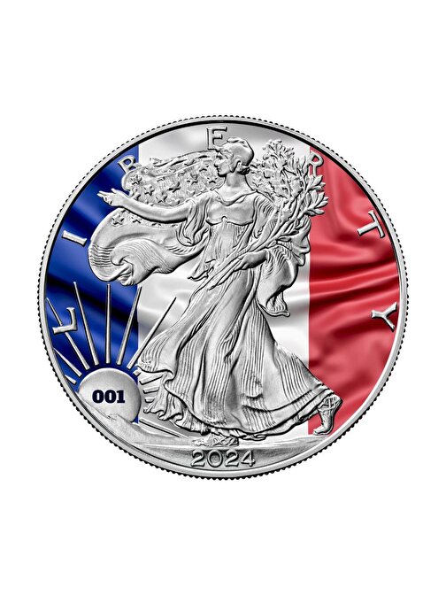France Flags Of The World 2024 1 Ons 31.10 Gram Gümüş Sikke Coin (999)