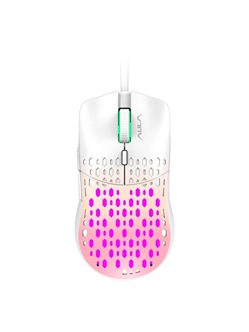 Aula S11 Pro 3600DPI RGB Optik Gaming Mouse Pembe