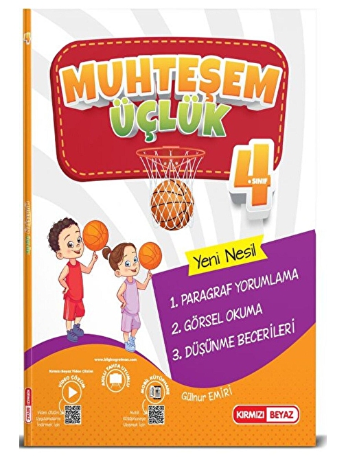 Kırmızı Beyaz 4.Sınıf Muhteşem Üçlü(Paragraf*Görsel Okuma- Düşünme Becerisi)