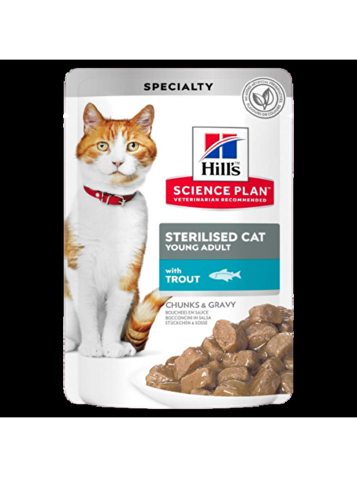 Hills Sterilised Kısırlaştırılmış Kedi Alabalık Konserve 85Gr