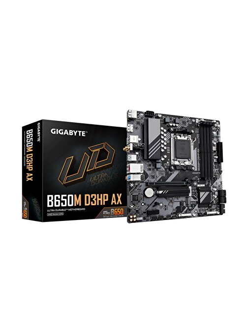 Gigabyte B650M D3HP AX AMD B650 AM5 DDR5 7600MHz (OC) HDMI/DP M.2 Wi-Fi RGB mATX Anakart