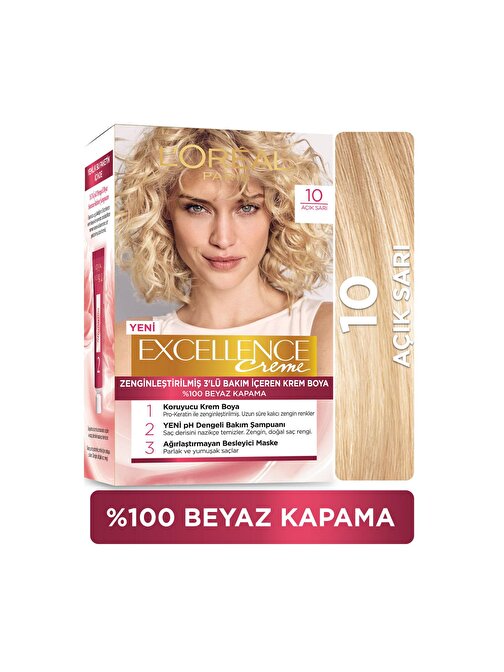 L'Oréal Paris Excellence Creme Saç Boyası 10 Açık Sarı