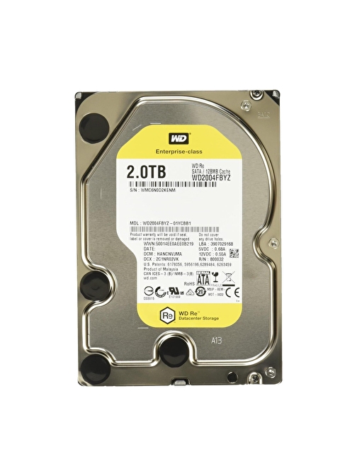 WD WD2004FBYZ 2TB 7200RPM 128MB 3.5" SATA Harddisk