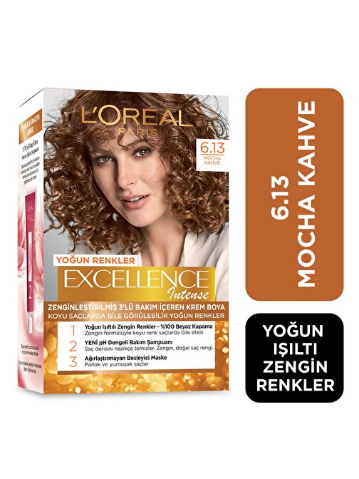 L'Oréal Paris Excellence Intense Saç Boyası  6.13 Mocha Kahve