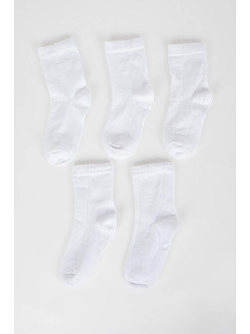 Kız Bebek Dikişsiz 5li Pamuklu Uzun Çorap C8104A5NS