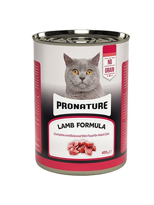 Pronature Tahılsız Kuzu Etli Ezme Yetişkin Konserve Kedi Maması 400 Gr