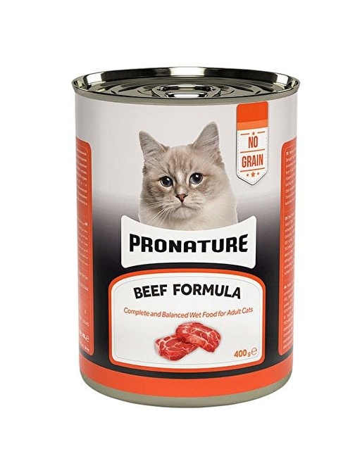 Pronature Tahılsız Sığır Etli Ezme Yetişkin Konserve Kedi Maması 400 Gr