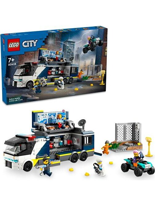 LEGO City 60418 Polis Mobil Suç Laboratuvarı Kamyonu (674 Parça)