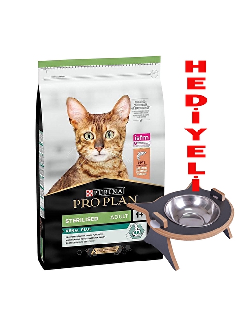 Pro Plan Sterilised Kısırlaştırılmış Somonlu Kedi Maması 10 Kg + Mama Kabı Hediyeli