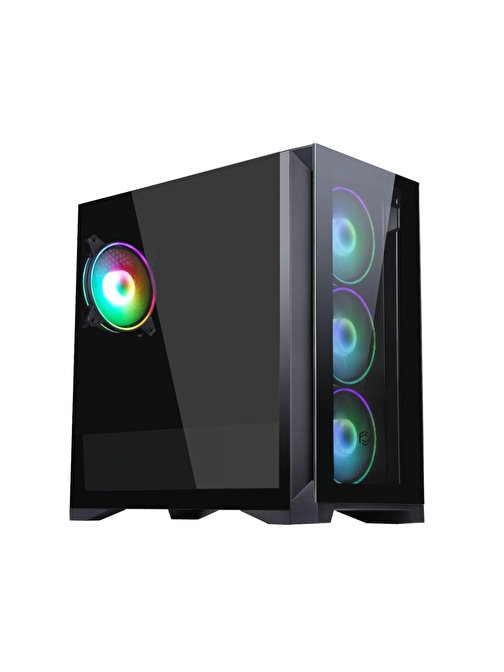 Frisby FC-9450G MORO 750W 80+ Bronze 4x RGB Fan Siyah Mid Tower Kasa