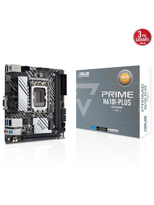 Asus PRIME H610I-PLUS-CSM DDR5 Intel 1700p 3200 DP HDMI VGA M2 USB3.2 mini ITX
