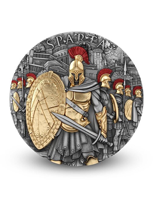 Sparta  2 Ons 62.20 Gram Gümüş Sikke Coin (999)