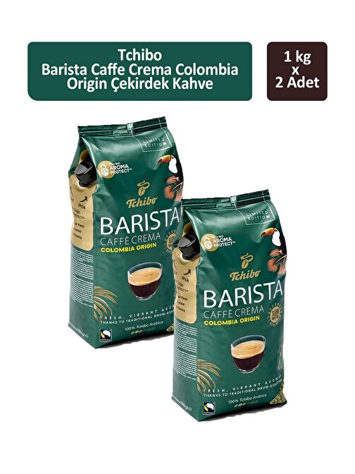 Tchibo Barista Caffè Crema Colombia Origin Çekirdek Kahve 1000 gr x 2 Adet
