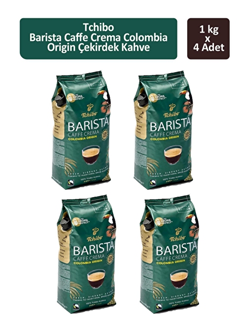 Tchibo Barista Caffè Crema Colombia Origin Çekirdek Kahve 1000 gr x 4 Adet