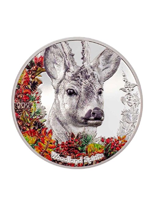Woodland Spirits Deer 2022 1 Ons 31.10 Gram Gümüş Sikke Coin (999)