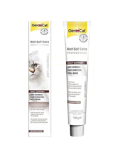 Gimcat Malt Soft Extra Tüy Yumağı Önleyici Kedi Macunu 100 Gr