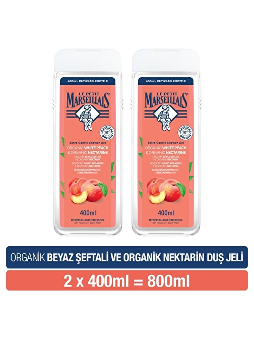 Le Petit Marseillais Lpm Beyaz Şeftali Ve Nektarin Duş Jeli 2*400 ml