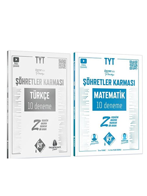 Kr Akademi TYT Matematik ve Türkçe Şöhretler Karması Deneme Seti 2 Kitap