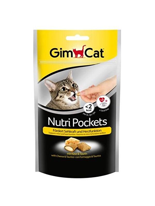 Gimcat Nutri Pockets Peynir Taurin Kedi Ödül Maması Tablet 60 Gr