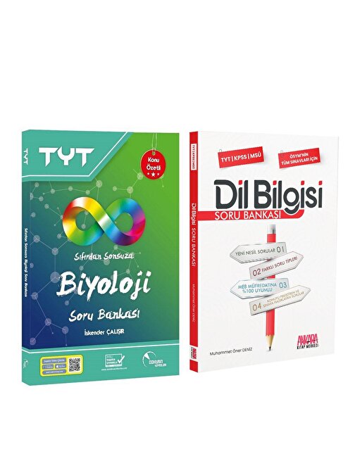 Doktrin TYT Sıfırdan Sonsuza Biyoloji ve AKM Dil Bilgisi Soru Bankası Seti 2 Kitap