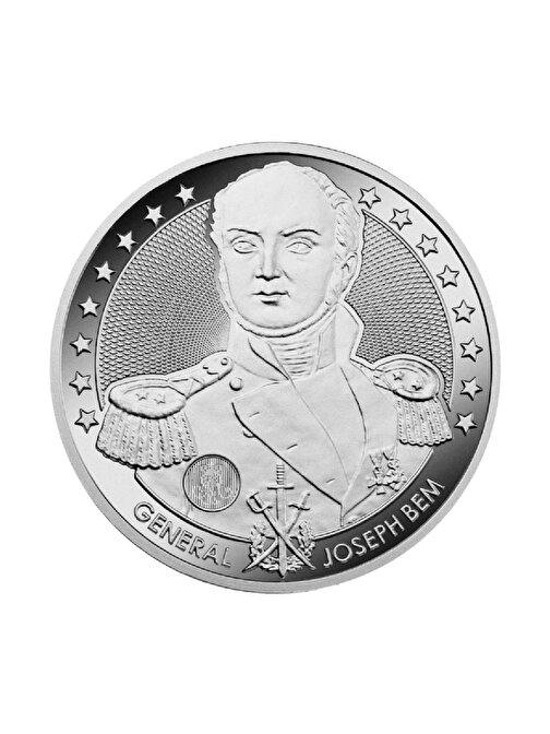 General Joseph Bem 1 Ons 31.10 Gram Gümüş Sikke Coin (999.9)