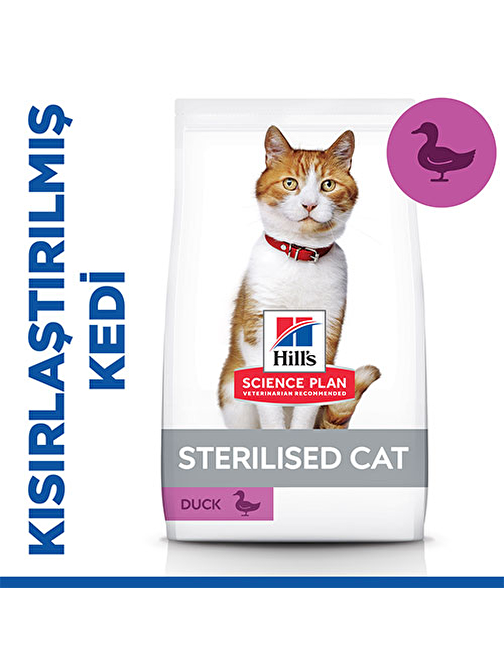 Hill’s SCIENCE PLAN Sterilised Ördekli Kısırlaştırılmış Kedi Maması 1,5 Kg