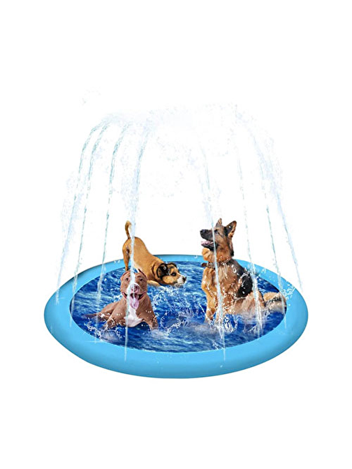 Pawise Su Fışkırtmalı Şişme Köpek Yatağı Mavi 150 Cm