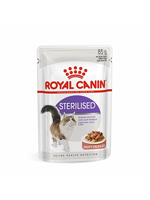 Royal Canin Sterilised Gravy Pouch Kısırlaştırılmış Kedi Konservesi 12 Adet 85 Gr