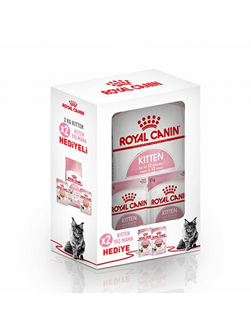 Royal Canin Kitten Yavru Kedi Maması 2 Kg+2 Adet Pouch Hediye