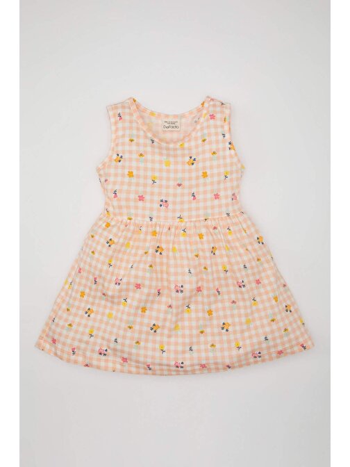 Kız Bebek Desenli Kolsuz Elbise C0074A524SM