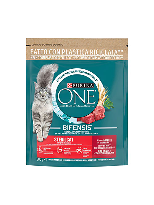 Purina One Sterilised Sığır Etli Kısırlaştırılmış Kedi Maması 800 Gr