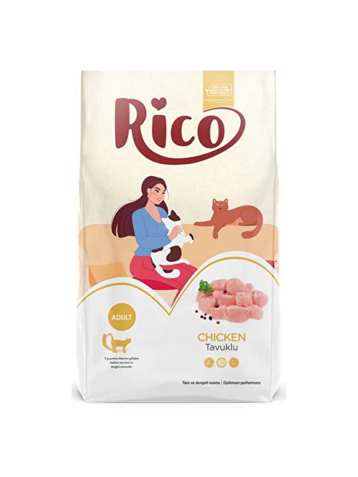 Rico Tavuklu Yetişkin Kedi Maması 15 kg