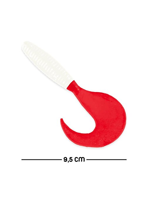Savage Yumy 9.5 cm Kırmızı-Beyaz Silikon Kurt (460-O-18095)