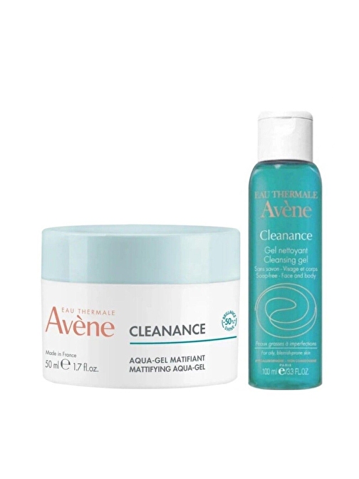 Avene Cleanance Aqua-Mattifying Aqua-Gel 50ml + Cleanance Cleansing Gel 100 ml