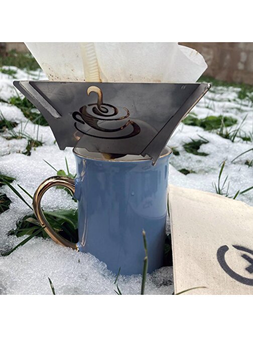 Kamp Ayısı® CoffeeX Drip™ Kahve Damıtıcı: Katlanır Paslanmaz Metal Kahve Demleme Aparatı 