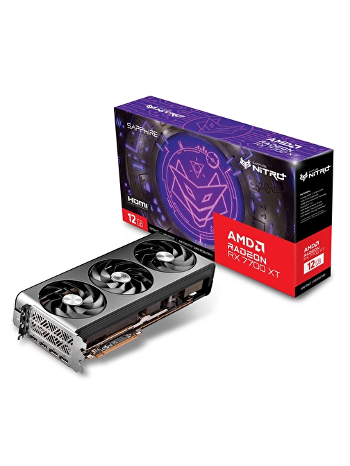 Sapphire Radeon RX7700XT Nitro+ 12GB GDDR6 192Bit HDMI/DP RGB Ekran Kartı