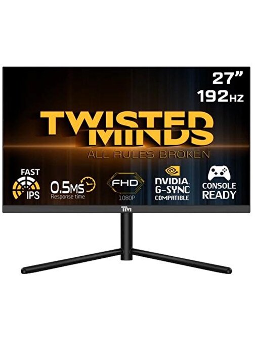 TWISTED MINDS 27 TM27FHD192IPS FHD 192HZ 0.5MS HDMI DP HDR400 READY FAST IPS FREESYNC/ADAPTIVE-SYNC 