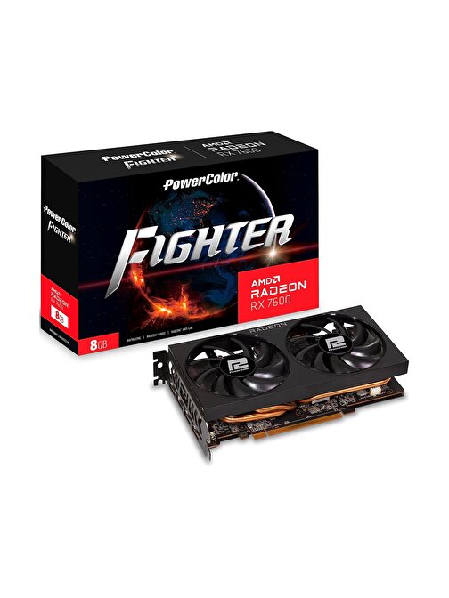 PowerColor Radeon RX7600 Fighter 8GB GDDR6 128Bit HDMI/DP Ekran Kartı