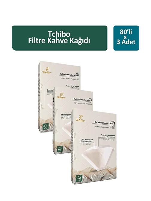 Tchibo Filtre Kahve  Kağıdı 80 li x 3 Adet  