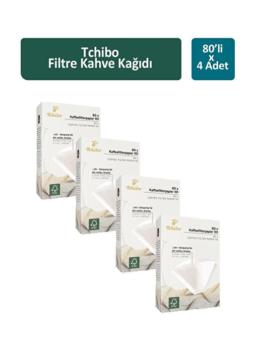 Tchibo Filtre Kahve  Kağıdı 80 li x 4 Adet