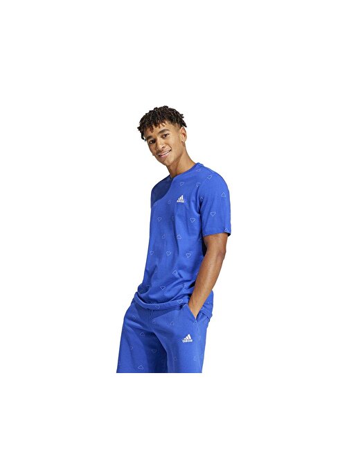 adidas M Mngrm T Sj Erkek Günlük Tişört IU0284 Mavi