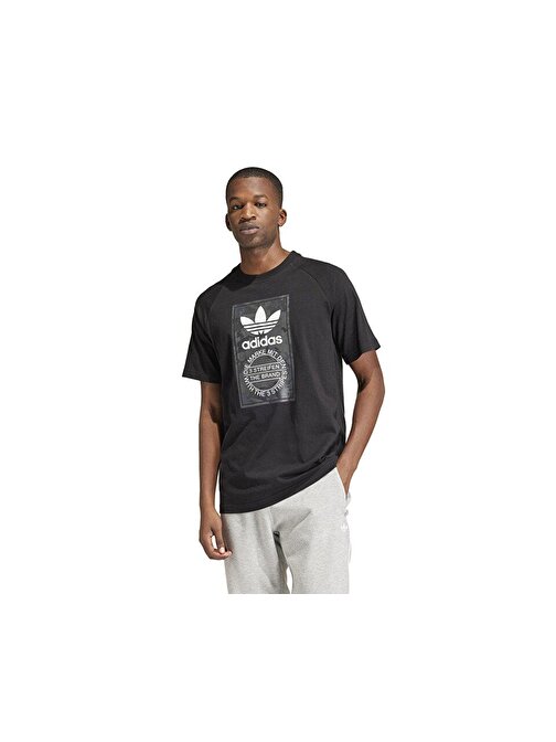 adidas Camo Tongue Tee Erkek Günlük Tişört IS0236 Siyah