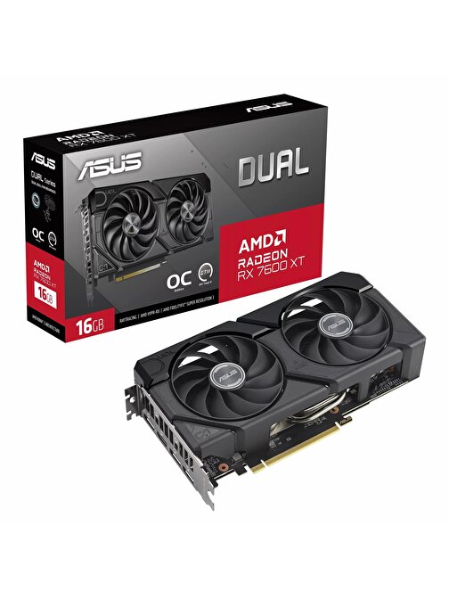 Asus Radeon RX7600XT Dual OC 16GB GDDR6 128Bit HDMI/DP Ekran Kartı