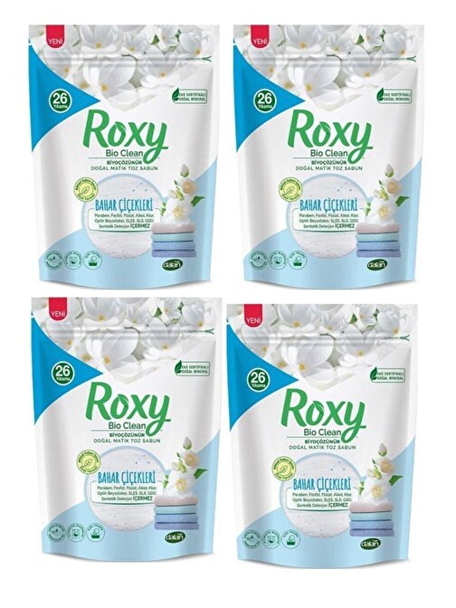 Dalan Roxy Bio Clean Matik Sabun Tozu Bahar Çiçekleri 800 G x 4'Lü